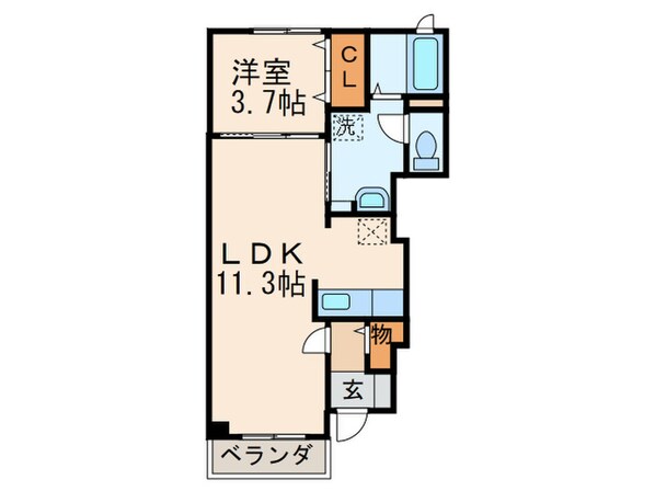 エスポワ－ル萩原Ⅱの物件間取画像